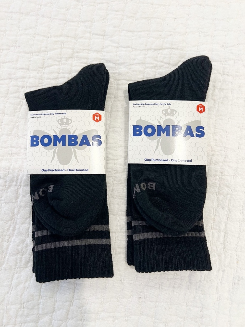 BOMBAS Calf Socks Mens M Medium 2 pairs All Purpose Performance Running Hex Tech